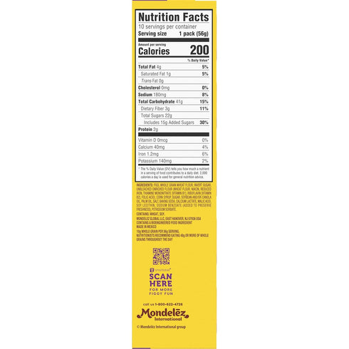 Fig Newtons 40 Packs (2 Pack, 4 Newtons Fig Bars, Soft Fruit Chewy Cookies, Snack Per Boxes)