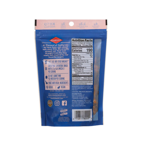 4 oz. Diamond of California Himalayan Pink Salt Walnut Snack Nuts