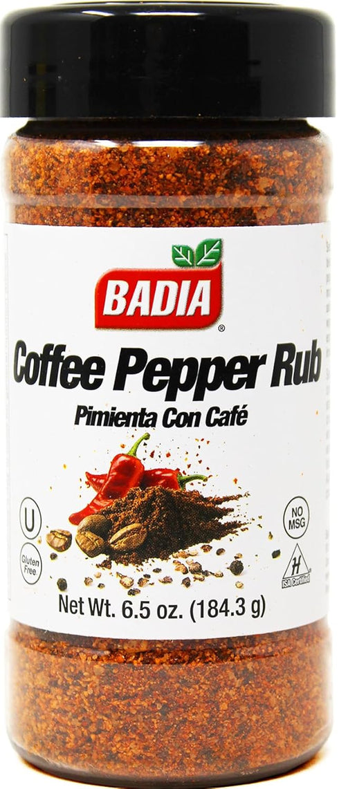Badia Coffee Pepper Seasoning, 6.5 oz - Chili Pepper, Coffee, Garlic, Brown