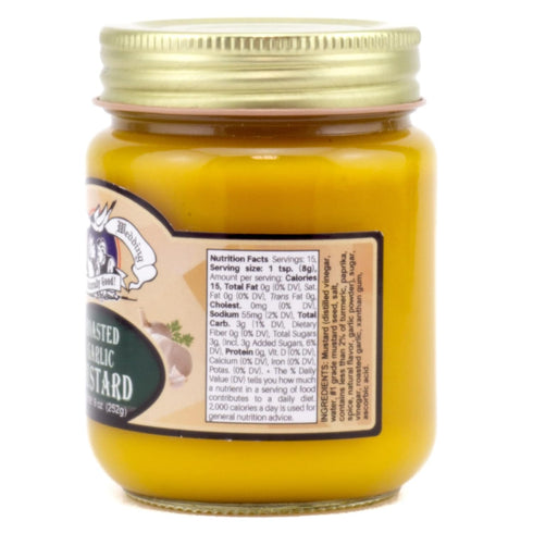 9 (3 Amish Wedding All-Natural Roasted Garlic Mustard Ounces Jars)