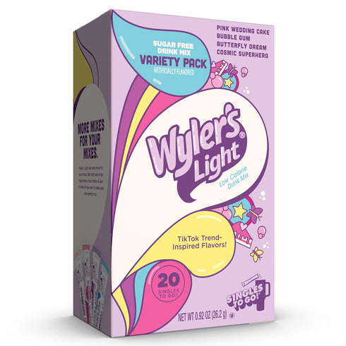 Wyler's Light Singles to Go Powder Packets, Variety Pack, Watertok Fun Flavors,