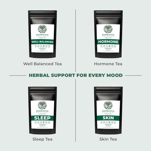 Elephantal Wellness 4oz, 40 Premium Detox Herbal Tea | Daily Liver, Kidney, Blood & Digestive Support with Turmeric