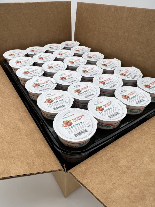 Backpack Yogurt , Strawberry 4 oz. (48 count) - Real Fruit Yogurt - No