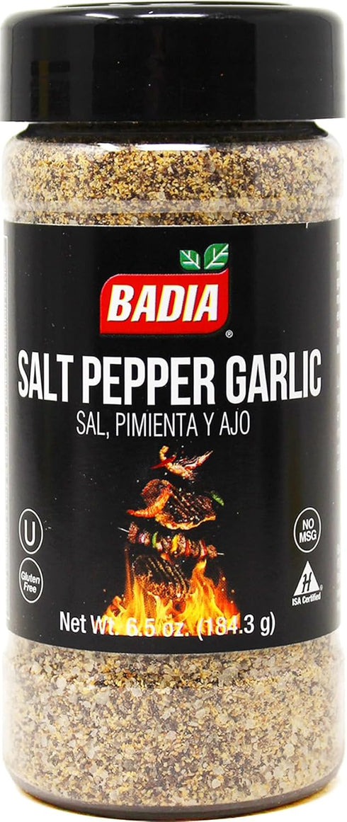 Badia Salt Pepper Garlic Seasoning, 6.5 oz - All Purpose Spice Blend