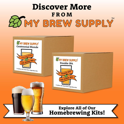5 My Brew Supply American Wheat Brewing Kit | American Wheat & Pilsner Malt | Caramel Grain | Kent Goldings & Columbus