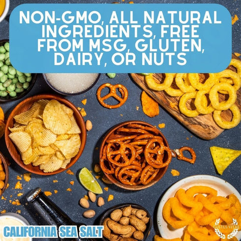 3.4oz #9 California Sea Salt | Non GMO Verified | Finishing Salt | | Crafted In Small Batches by Gustus Vitae |