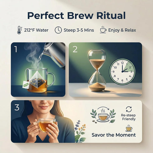 (15 Herblight Bedtime Tea with Valerian Root & Ashwagandha - Caffeine-Free Night Time Herbal Blend for Deep Relaxation