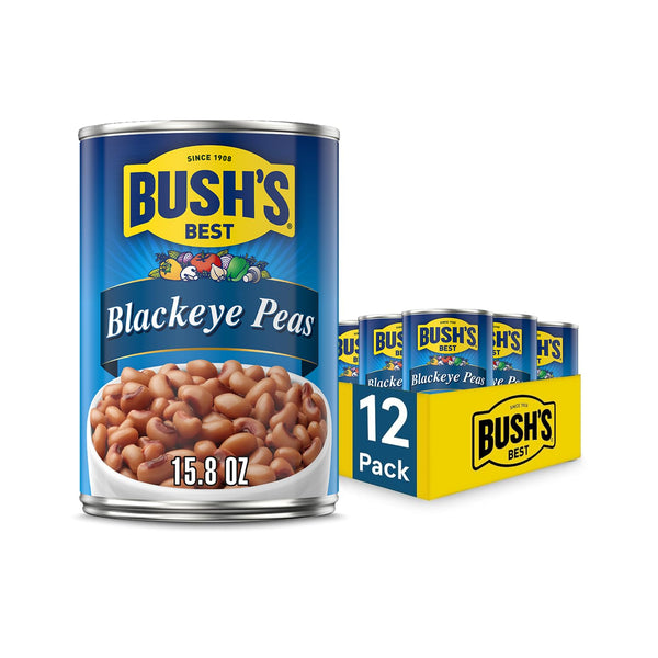 BUSH'S BEST 15.8 oz Canned Blackeye Peas, Source of Plant Based Protein
