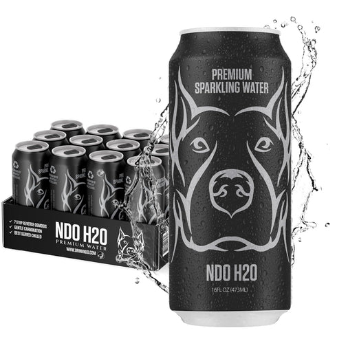 NO DAYS OFF Premium Sparkling Water - 12 Pack,16 fl oz, Unflavored