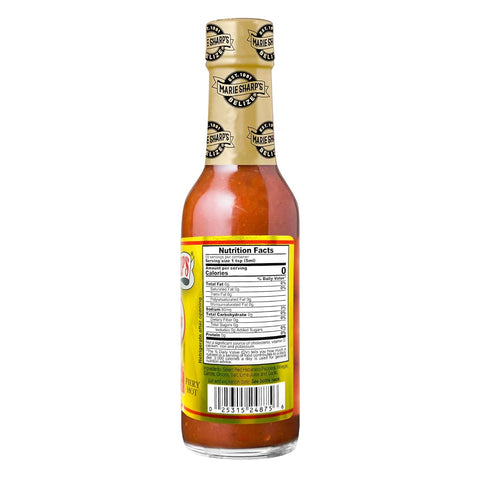 10 oz Marie Sharps Fiery Hot Habanero Pepper Sauce, Extra Hot Belizean Hot Sauce with Intense Heat & Flavor