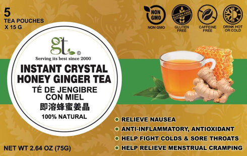 2.64 (5 GT Instant Crystal Honey Ginger Tea, Ounces Pouches)