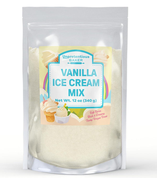 Unpretentious Vanilla Soft Serve Ice Cream Mix, 12 oz, Rich & Creamy,