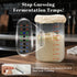 10-In-1 34 Oz Pro Sourdough Starter Kit Glass Jar With Lid, Cloth Cover, Date Band, Brush, Temp Strip, Silicone