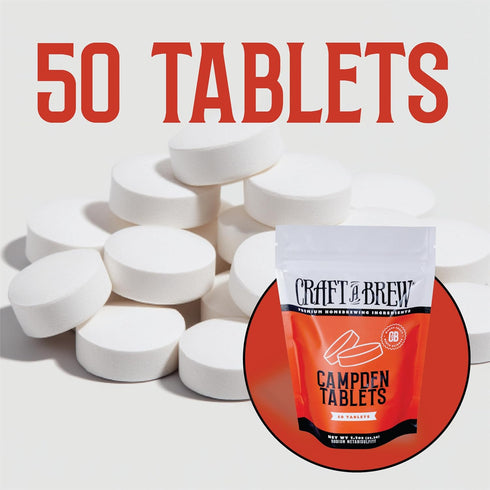 50 Count Craft A Brew - Campden Tablets - Sodium Metabisulfite - Sterilant for Winemaking - Ideal for Traditional Grape