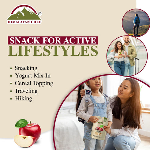 15g Himalayan Chef Freeze-Dried Fruit Freeze-Dried Apple, Healthy Organic Fruits Snacks for Kids & Adults | Baby