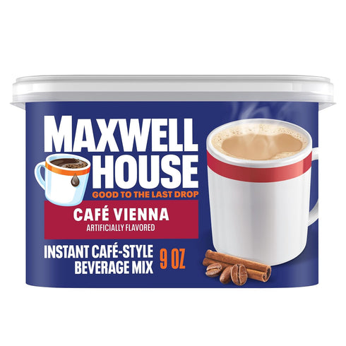 Maxwell House Instant Cafe-Style Beverage Mix, Easy to Prepare, 1 Canister, for