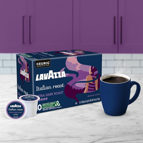60ct (6 Packs 10) Lavazza Italian Roast, Keurig Single Serve K-Cup Pods