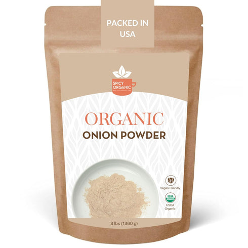 SPICY ORGANIC White Onion Powder 3 LBS (48 Oz.) Certified USDA Organic