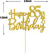 Gold Glitter Happy 85th Birthday Cake Topper - 85 Sign Cake Topper - Cheers to 85 Years Party Supplies Decoration