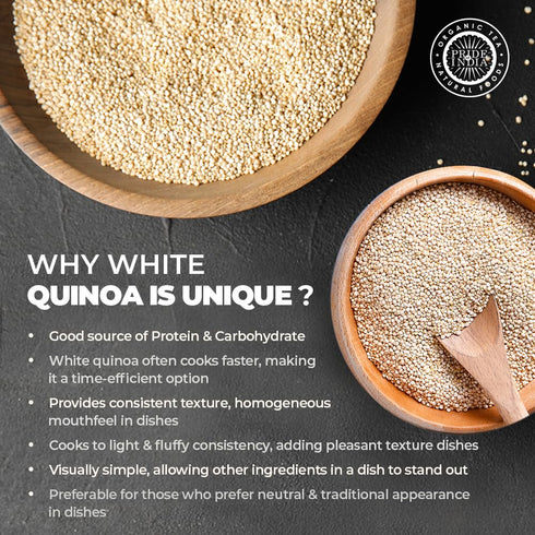 3 lbs Pride Of India Natural White Royal Quinoa | Superior Grade Whole Grain, Jar | Rich in Bold Flavor & High in Plant
