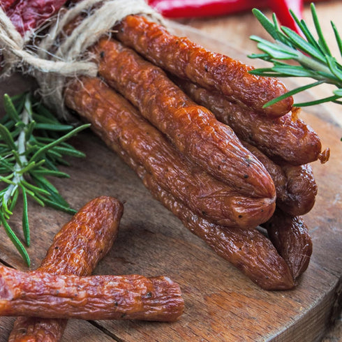 21 mm 22 lbs. Hi Mountain Seasonings | SNACK STICK CASINGS | Mahogany, Edible, Collagen Casings | Ideal for Making