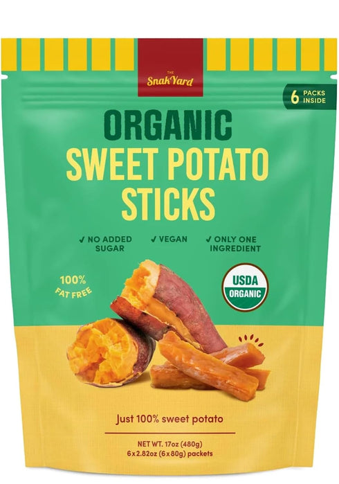 Generic 17 oz (6 Count, 2-Pack) Organic Sweet Potato Sticks | Crunchy, Lightly Sweet Snack Made with Real Vegetables