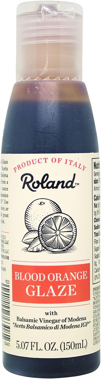Roland Foods Blood Orange Balsamic Vinegar Glaze, 5.07 Ounce Bottle, Pack of