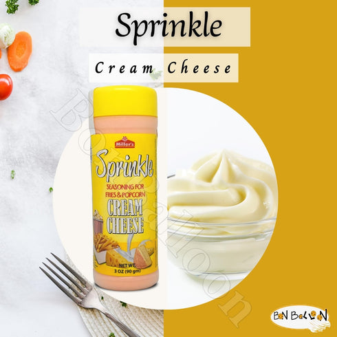 ?? Sprinkle Cream Cheese Seasoning for Fries and Popcorn - Natural Powder Spice (2 Pack = 6.35 oz / 180 gm)