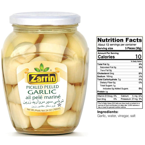 24 Oz (700g) Zarrin - Pickled Peeled Garlic