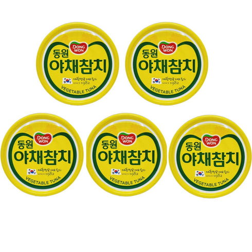 Dong-Won Korean Tuna Can with Vegetables 90g x 5 - Canned Tuna