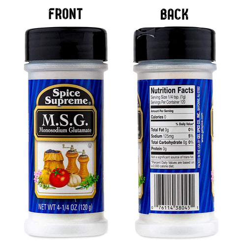 Spice Supreme M.S.G. Monosodium Glutamate, 4.25-oz Plastic Shaker