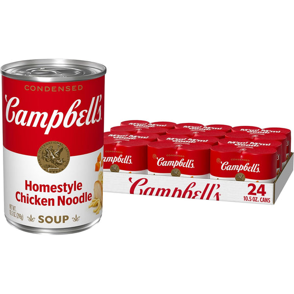 Campbells Condensed Homestyle Chicken Noodle Soup, 10.5 oz Can (24 Pack)