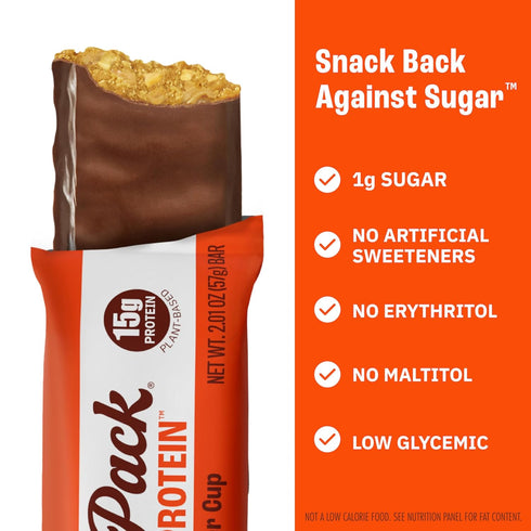 Pack 15g 1g 4g 12 Count Munk Peanut Butter Cup Probiotic Keto Protein Bars | Plant Protein, Sugar, Net Carbs | Non-GMO