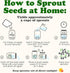 8 Food to Live - Antioxidant Mix of Sprouting Seeds, Ounces - Broccoli, Clover, Alfalfa, Kosher, Raw, Vegan