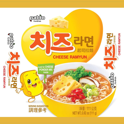 3.92 Oz (4 Packs) Paldo Cheese Fromage Ramyun Noodle, Cheese Ramyun