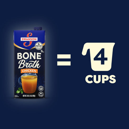 32 oz SWANSON S Chicken Bone Broth, Carton