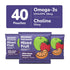 BrainPack Omega-3s 40 count Brainiac Fruit Snacks, Brain Boosting Patented Ingredients with DHA/EPA and Choline