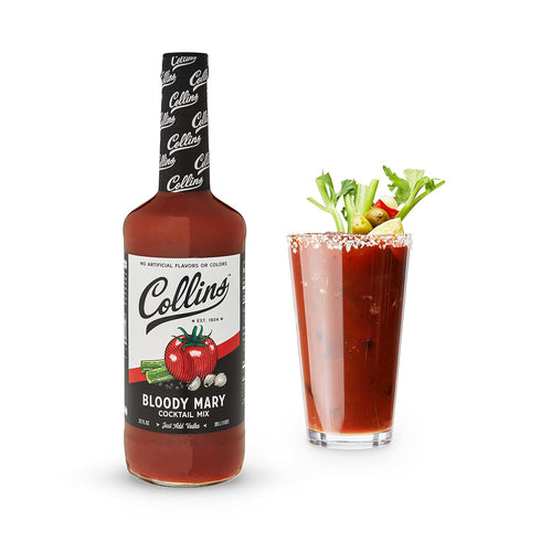 Collins Classic Bloody Mary Mix: Made with Tomato, Garlic, and Spices, 32 fl oz for Brunch Cocktails