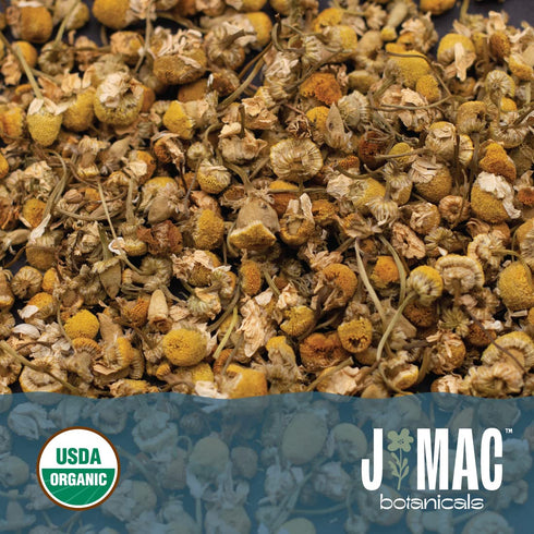(1 J Mac Botanicals, Organic Chamomile Flowers pound), Certified USDA Organic. Whole Dried Chamomile Flower, Loose Leaf