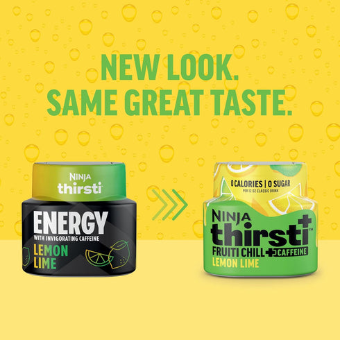17, 12oz 3 Pack, Ninja Thirsti Flavored Water Drops, FRUITI CHILL+ Lemon Lime, Bold Fruit Flavor