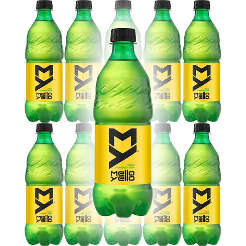 BUTO Mello Yello Soda Citrus, 20oz Bottles (Pack of 12, Total of 240