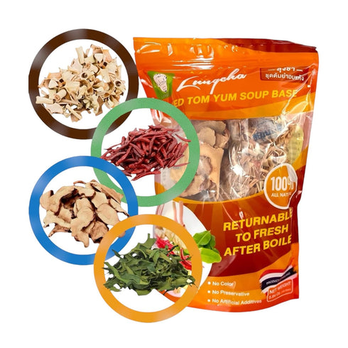 Dried Mixed Aroma Tom Yum Soup Base set (Galangal, Lemongrass, Chili, Ma-Krud