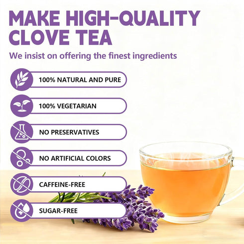 Tenyxarae Bags120 (2g/Bag), 100% Clove Tea Teabags Made from Natural Clove Flower Buds | Supports Digestion
