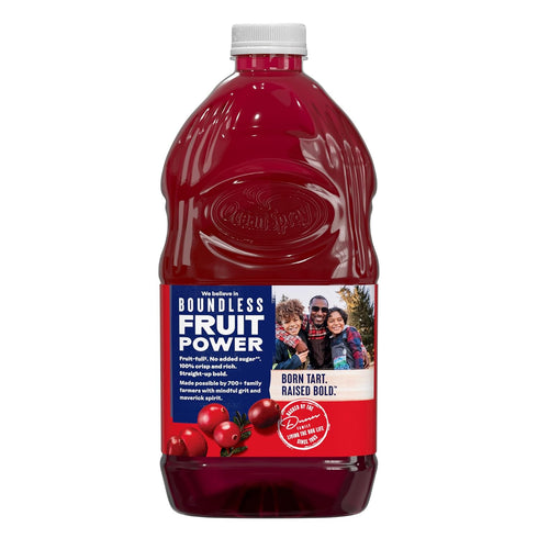 100% 64 Oz (Pack 8) Ocean Spray Juice, Cranberry, Fl Bottle