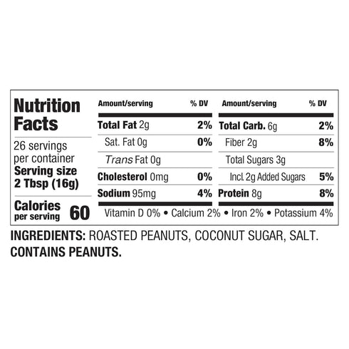 15 8g 8% 60 87% (Pack 1) PBfit Ounce Classic Peanut Butter Powder, Powdered Peanut Butter Spread From Real Roasted