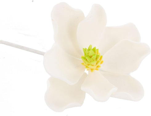 3 Count Global Sugar Art Magnolia Blossom Sugar Cake Flowers, White, Large, by Chef Alan Tetreault
