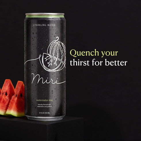 12 oz (Pack 8), Watermelon Kiss Sparkling Water by Miri, fl Cans of Zero Calorie Sugar Free Flavored Sparkling Seltzer