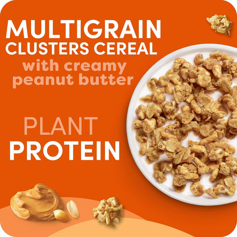 KD Chocolates G0 10g 10g 16.9oz Kashii Protein Cereal, Protein, Fiber, Peanut Butter Crunch, Box