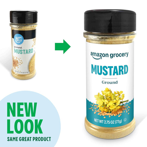 2.75 Oz, Pack 2 Packaging Amazon Grocery, Ground Mustard, of (Previously Happy Belly, May Vary)
