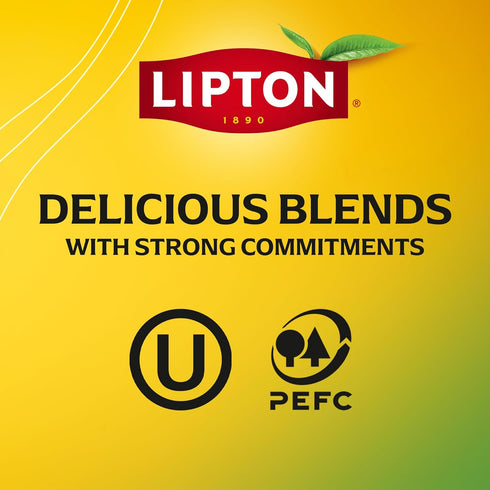 20 Lipton Smooth Mint with Lemon Peels Tea Bags, caffeine free Tea, Fruit and Herbal Tea, Individually Wrapped, Tea